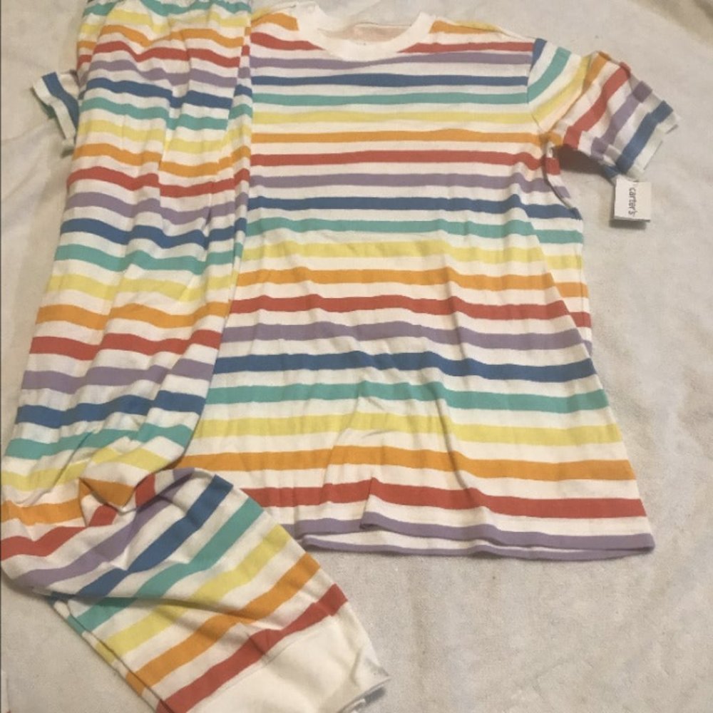 NWT carters L large adult family pajamas rainbow PRIDE MATCH kids men women pjs - Picture 2 of 5